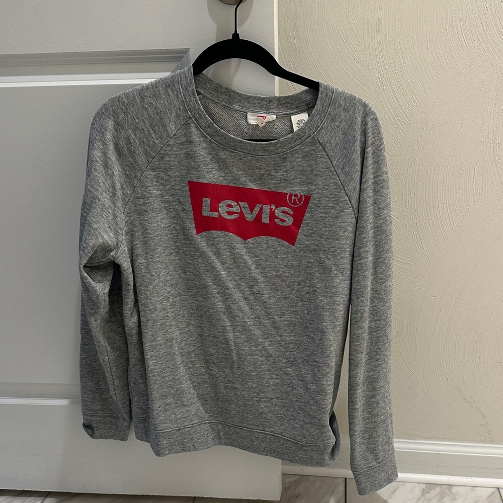 Levi's Gray Sweatshirt with Red Logo